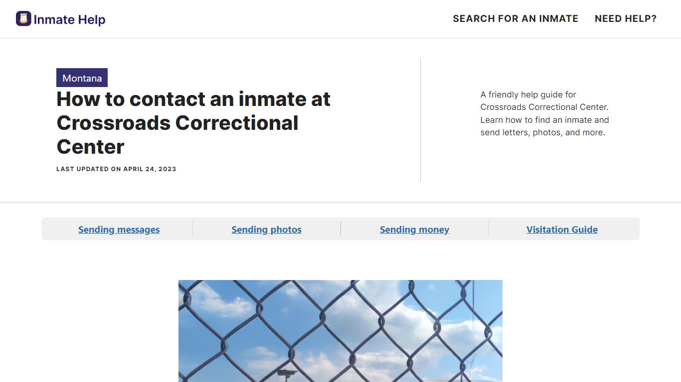 How to contact an inmate at Crossroads Correctional Center